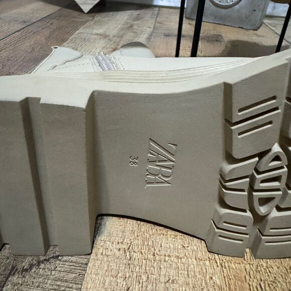 Zara Lug soles beige Boots size 38 - Picture 13 of 13